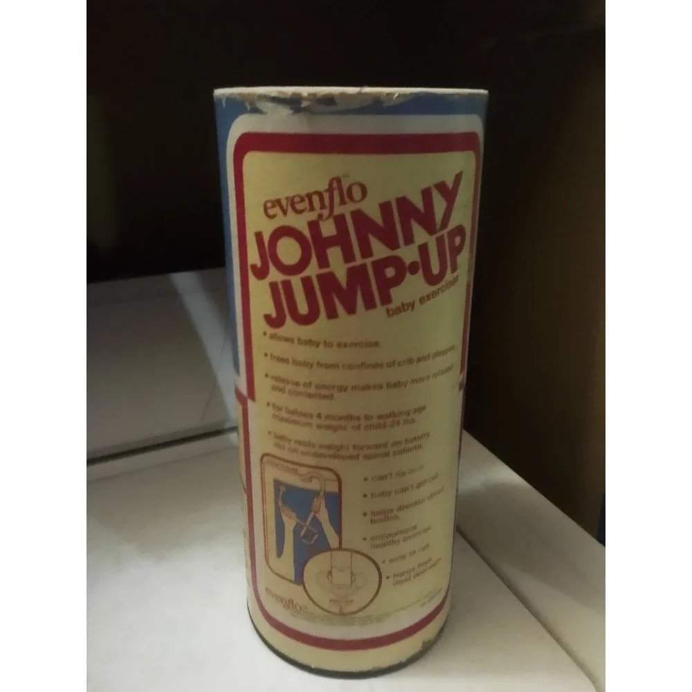 Vintage Evenflo Johnny Jump Up Yellow Baby Exerciser In The Box